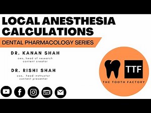 Local Anesthesia Calculations | Dental Pharmacology | Full Lecture 2022