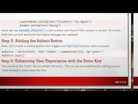 How to Make a tkinter Label Updatable and Submit Entry Value on Enter Press