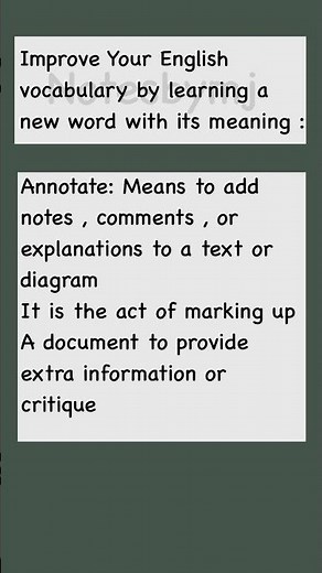 IELTS Reading Tip: Learn the Word ANNOTATE Now! 📚 #English