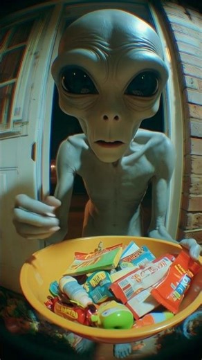 ALIEN KID TRICK OR TREATING? 👽 This Halloween Footage Will Haunt You (AI Generated)