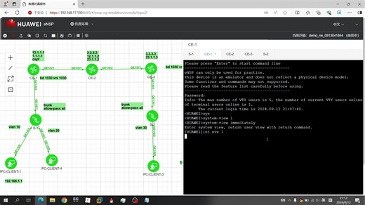 vxlan静态隧道，二层网关