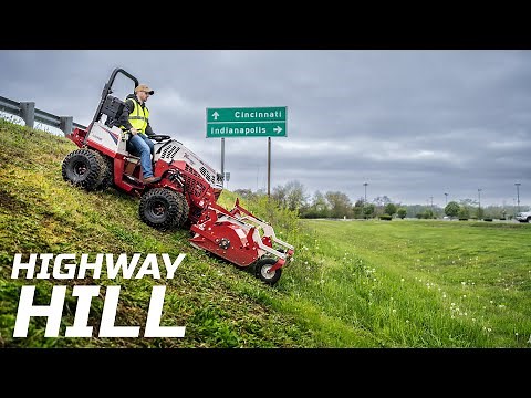 STEEP Hill - Highway Roadside Flail Mowing