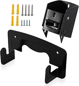 90 lbs Capacity - Wheelbarrow Storage Bracket/Wall Mounted Hook, Fits Most Wheelbarrows Models, Black
