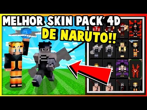 PACK DE SKINS 4D DE NARUTO!! PARA MINECRAFT PE!! - MCPE