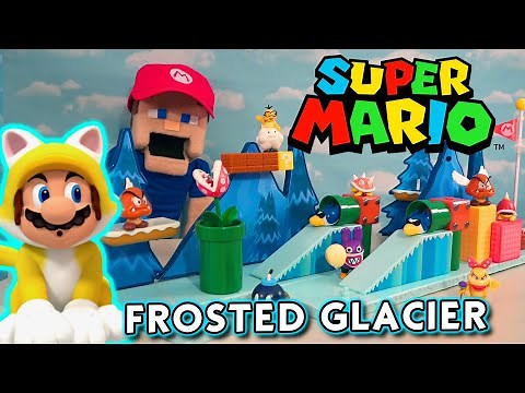 Super Mario Bros – Jakks Deluxe FROSTED GLACIER Level PLAYSET Diorama Build