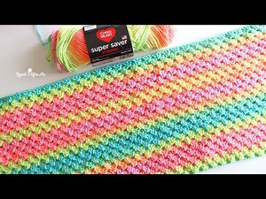 Granny Retro Stripe Crochet Blanket