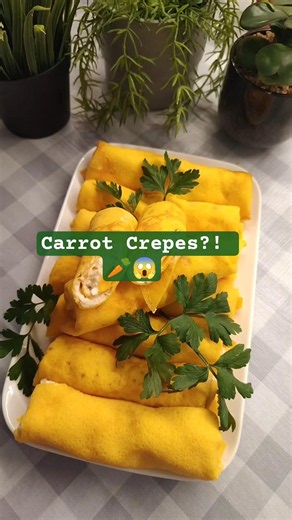 Golden Carrot Crepes: Easy & Healthy Recipe ✨#shorts #recipe