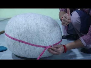 Crafting Handmade Felted Wool Cat Caves Home in Nepal