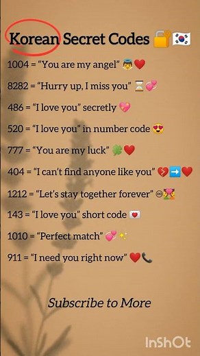10 Hidden Love Codes Couples Use 🔐❤️ Secret Text Meanings! #korean