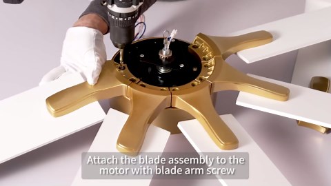 42'' Ceiling Fan with Lights and Remote, Low Profile Modern Ceiling Fan Gold, 6 Speed, Reversible, 3000k-6000k LED, Quiet DC Motor for Indoor Outdoor Bedroom Living Room