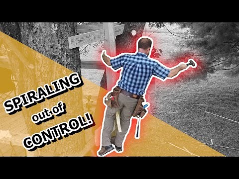 #115 Dad Builds Spiral Staircase in a TREEHOUSE!