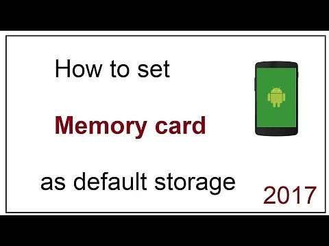 how to set memory card as default storage