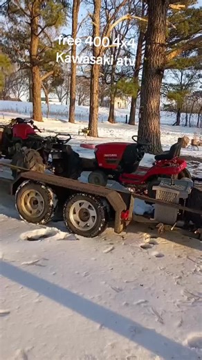 free atv. gave to me and a Riding mower to fix