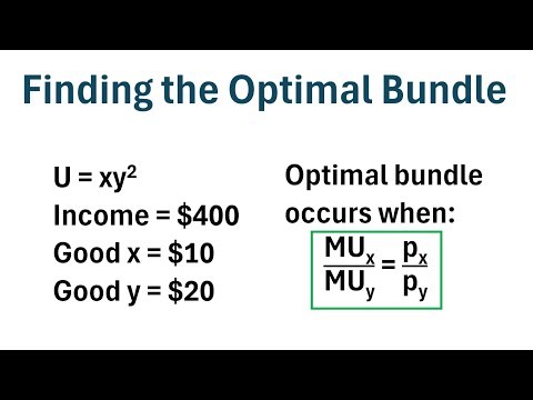 Finding Optimal Bundle Given Utility Function and Budget Constraint