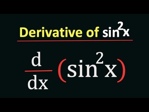 Derivative of sin^2x | Derivative of sin square x