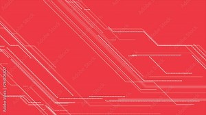 Bright red abstract technology futuristic background. Seamless looping minimal motion design. Video animation Ultra HD 4K 3840x2160