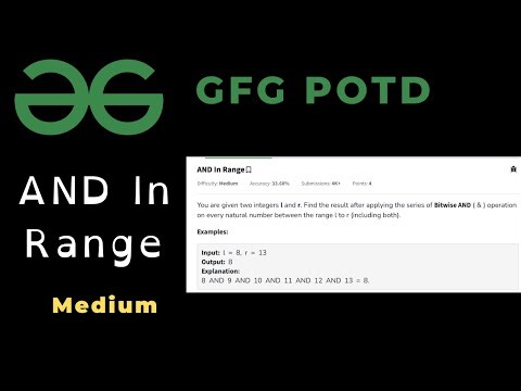 AND In Range | GFG POTD | C++