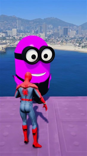 الرجل العنكبوت انقاذ باتمان Spider-Man Rescue batman vs iron man vs venom funny Game GTA 5 superhero