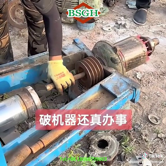Motor stator rotor shaft puller machine /metal sorting /metal separator