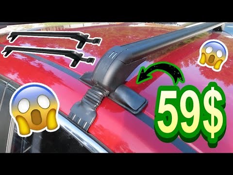 Universal Car Top Roof Rack Cross Bar 43.3 Inch Luggage Carrier - Installation #carrack #rack #car