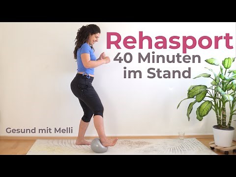 Rehabilitation sport with a small ball - 40 minutes standing