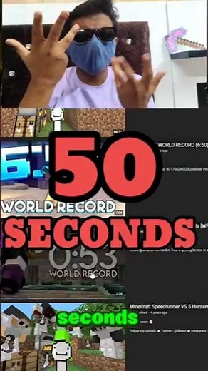 MINECRAFT COMPLETED IN ONLY 50 SECONDS 🤯