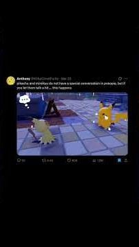 pikachu & mimikyu have a talk in pokopia