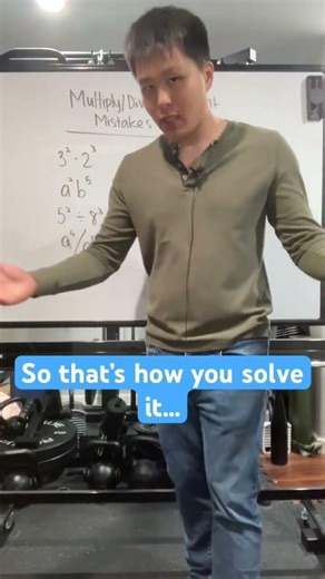 Multiplying and dividing exponents is easier than add/subtract #shorts #mathshorts #exponents