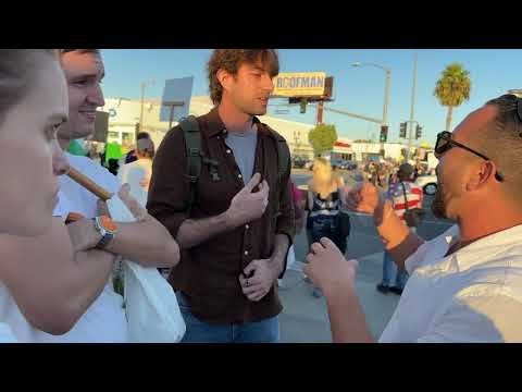 Keffiyah-clad "No Kings" protesters march in Jewish area, get schooled by Moroccan Jewish Israeli