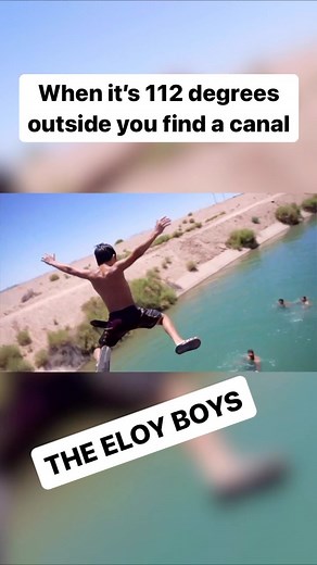 Hot as blazes out in Eloy, AZ in the middle of the summer. These boys hit up the local canal to cool off. Camera man falls in, does a “backflip”. Lots of fun here The Eloy Boys - April 19 #EloyBoys | FloWrestling