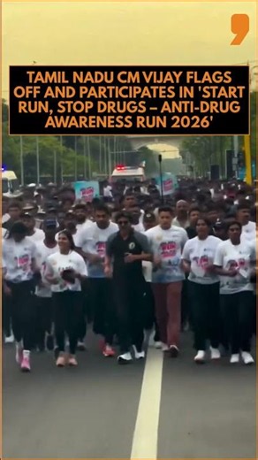 Tamil Nadu CM Vijay Flags Off Anti-Drug Awareness Run 2026 in Major Campaign Push | News9