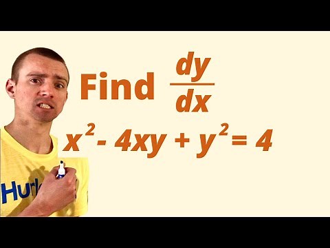 Find dy/dx by implicit differentiation | x^2 - 4xy + y^2 = 4
