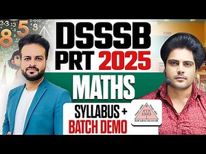 DSSSB PRT 2025 Maths Syllabus & Batch Demo by Sachin Academy live 3pm | Vijay Sir