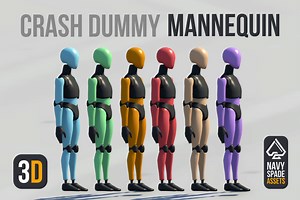 Crash Dummy Mannequin 3D | 3D Humanoids | Unity Asset Store