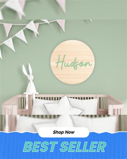 Timber Tinkers ® on Instagram: "🎉 Bring your nursery to life with a pop of personalization! 🌈 Our Personalised Wooden Round Name Sign is the perfect touch to turn your little one’s room into a magical oasis. Made from high-quality wood, it’s not just stunning but also a heartfelt way to showcase your child’s name. 🪄💕 From bedtime stories to playtime adventures, it fits right into every little moment, sparking joy and cozy vibes! Why settle for ordinary when you can have extraordinary? Snag y