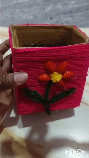 #easy cartoon style flower pot ♥️#viral #shortvideo