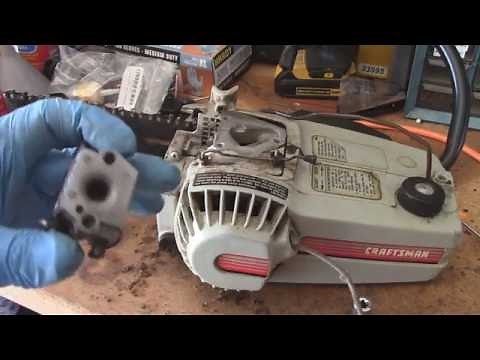 Older Craftsman Chainsaw Carb Clean and Fuel Line 358.355140