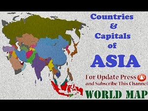 Asia Continent Map with Countries and capitals / Countries and Capitals of Asia / Asia Map Quiz