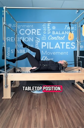 We’re always working on finding correct alignment with the body before we move in pilates But sometimes once we start moving things become challenging, and we come out of alignment. your job is to feel and notice the difference with your body and then try to make those corrections. that’s why we have Instructors teaching pilates is because we can notice these nuances big or small that are going on with the body and help you find your proper alignment. couple notes I’m on one red spring, and the 