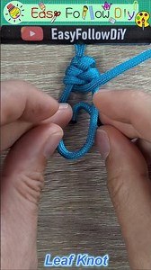Leaf Knot ⚙️ Common Macrame Paracord End Knots | Single Strand Finishing Knots