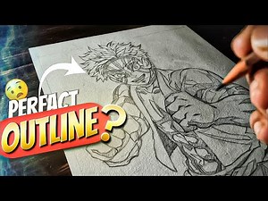 USE THIS SECRET TRICK🤫 TO DRAW PERFACT OUTLINE OF AKAZA | RISHI KELKAR ARTS 2.0