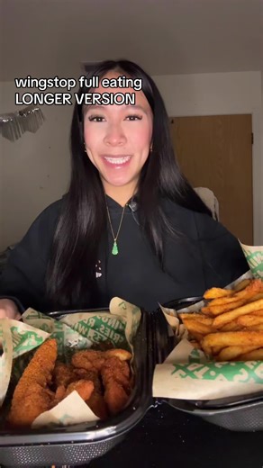 wingstop full eating video🍗! ROAD TO 43K💗! can i get a wow count😭?! #wingstop #mukbang #chickentenders #wingstopmukbang #fypシ゚viral
