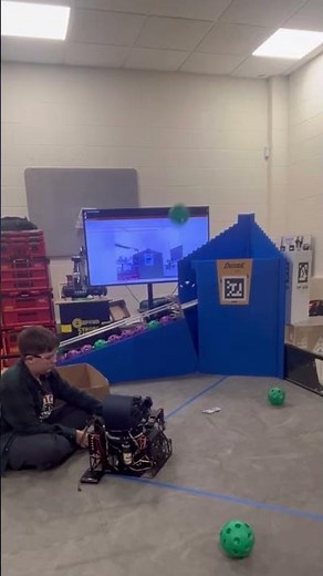 Shooter testing with April tag cam tracking view on the tv #ftc #decode