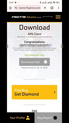 free fire ob52 advance server | free fire advance server | free fire advance activation code #shots