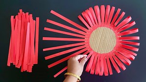 This will teach you how to make a Beautiful and Easy Red Paper Flower wall hanging / Easy Paper crafts/ DIY Home decor / Easy Wall Mate / Paper crafts / DIY ideas / Room Decor / Paper wall hanging ideas/ Unique Wall hanging / Very Easy Wall Hanging Craft / Handmade Ideas / Paper Flower wall hanging/ wall Decor / Flower wall hanging / very Unique Home decor / Diy Home Decoration / Paper crafts for Home Decoration / Cardboard crafts / Paper flower making ideas / DIY crafts / Handmade wall hanging 