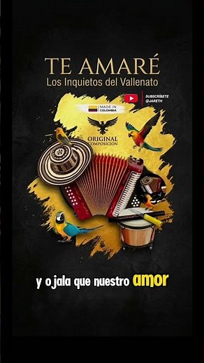 🪗 Los Inquietos - Te Amaré (Letra / Lyrics) #Vallenato