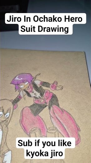 MHA Jiro in Ochako Hero Suit Drawing #kyokajiro#myheroacademia#tiktok#new#2025#shorts#yt#comment#new