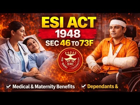 ESI ACT 1948 [ part-3] | Exam prep | UPSC(ALC) EPFO APFC | Railway