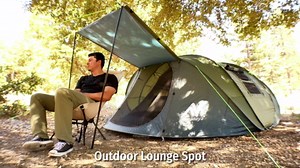 6 Person Pop Up Tents for Camping - AYAMAYA Waterproof Instant Tent Upgraded 2 Doors with Vestibule & Porch, Double Layer Large Size Family Easy Tent Automatic Setup for 4-6 People Camping Hiking