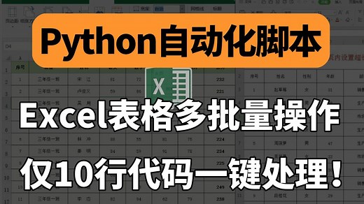 【附源码】用Python批量处理Excel文件，10行代码一键自动化操作，解放双手，再也不用复制黏贴！